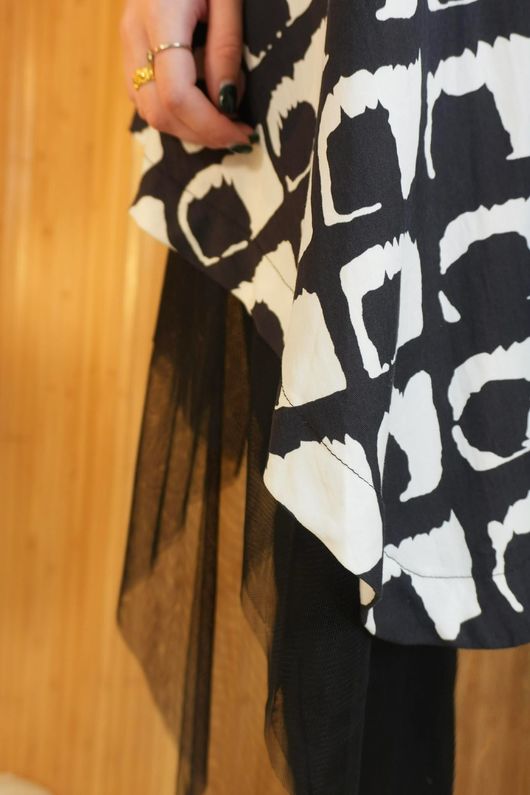 Riley Tulle & Shirt Dress Mono